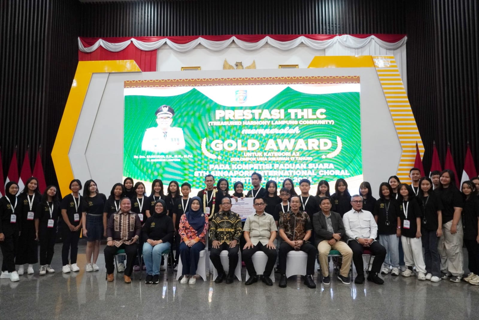 Pj Gubernur Samsudin Sambut Tim Paduan Suara THLC Sukses Raih Gold